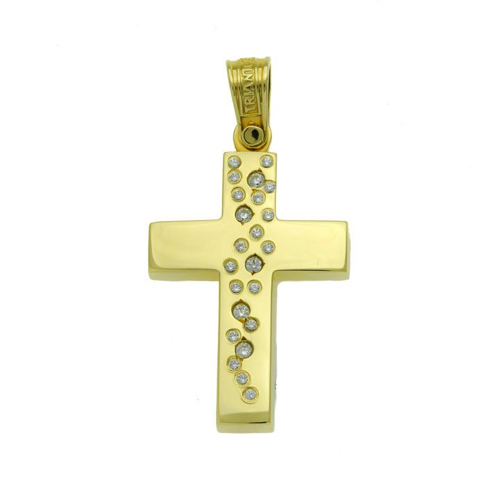 Women's yellow gold cross 14CT ITH0642